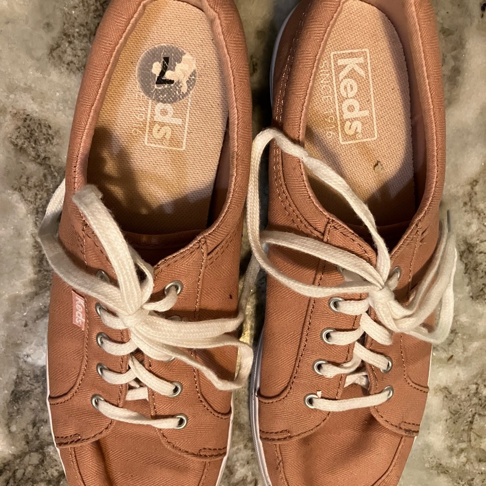 Keds Pink Lace Up Wf63024 Size 7
